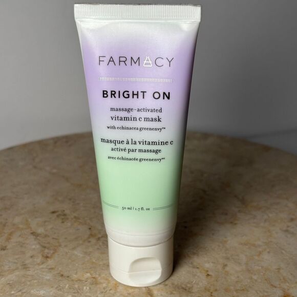 FARMACY Bright On Massage Acctivated Vitamin C Mask 50ml Full Size NWOB‎ - Picture 1 of 3